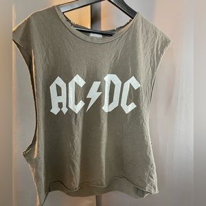 AC/DC unisex cropped muscle tank